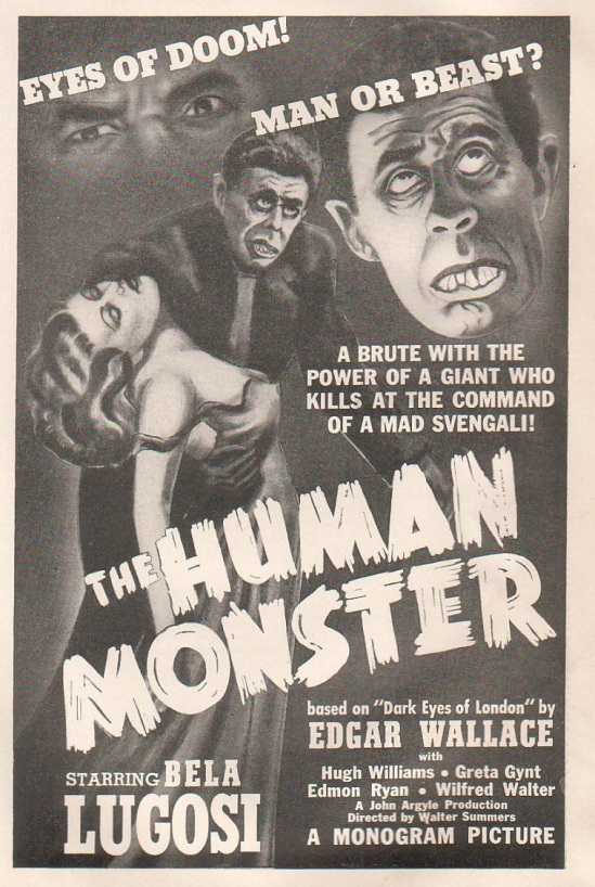Human Monster Hollywood Reporter, April 19, 1940